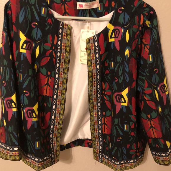 COPY - Multi colored blazer jacket, size L. - Picture 1 of 3